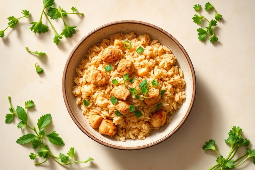 Chicken egg fried rice